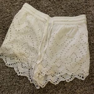 Top shop white shorts